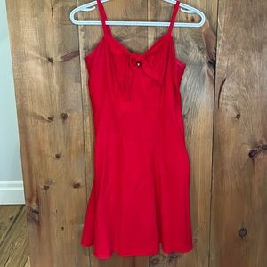 Red Linen Dress
